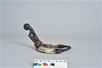 藏品(木雕人像豬牙臂環)的圖片